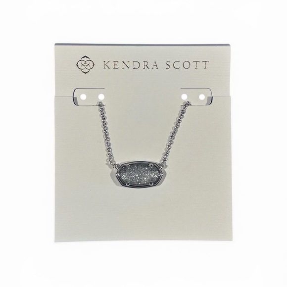 Kendra Scott Jewelry - Kendra Scott Silver Drusy Elisa Necklace